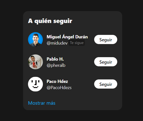Twitter Follow Card UI, designed with Figma.